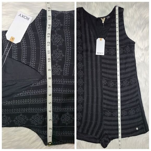 NWT|Roxy By My Side Black Sleeveless Romper, SMALL - Picture 6 of 8